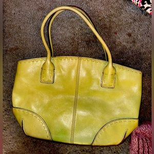Leather lime  green  handbag
